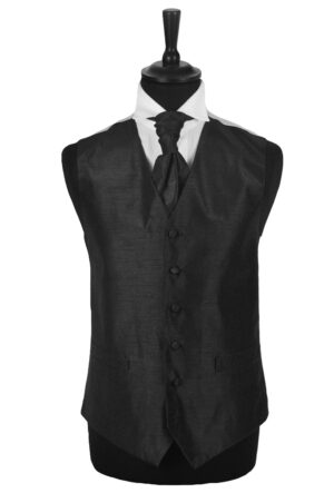 Gilet shantung  nero