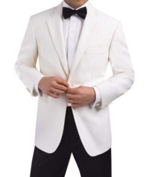 Smoking bianco collo lancia